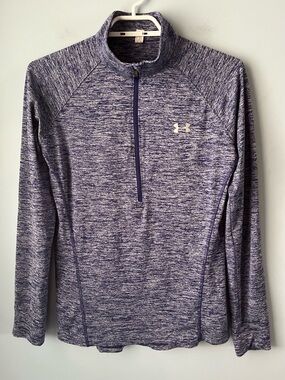 Under Armour Tech Twist 1/2 Zip Pullover Purple Heather Long Sleeve Running Top